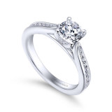 Gabriel & Co. 14k White Gold Contemporary Straight Engagement Ring - ER12318R3W44JJ photo 3