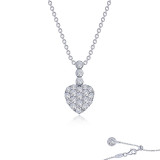 Lafonn Platinum Heart Necklace - 9N124CLP20 photo