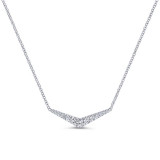 Gabriel & Co. 14k White Gold Lusso Diamond Bar Necklace - NK5568W45JJ photo