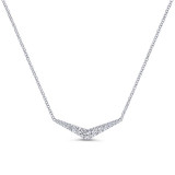 Gabriel & Co. 14k White Gold Lusso Diamond Bar Necklace - NK5568W45JJ photo