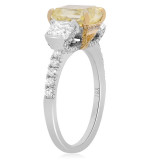 Roman & Jules Two Tone 18k Gold 3 Stone Diamond Engagement Ring - KR2471WY-18K photo 3