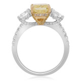 Roman & Jules Two Tone 18k Gold 3 Stone Diamond Engagement Ring - KR2471WY-18K photo 4