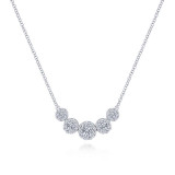 Gabriel & Co. 14k White Gold Lusso Diamond Bar Necklace - NK5825W45JJ photo