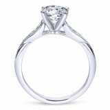 Gabriel & Co. 14k White Gold Contemporary Straight Engagement Ring - ER11750R4W44JJ photo 2