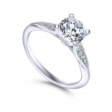 Gabriel & Co. 14k White Gold Contemporary Straight Engagement Ring - ER11750R4W44JJ photo 3