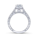 Gabriel & Co. 14k White Gold Victorian Straight Engagement Ring - ER13849R4W44JJ photo 2