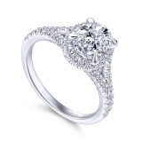 Gabriel & Co. 14k White Gold Entwined Halo Engagement Ring - ER12769O4W44JJ photo 3