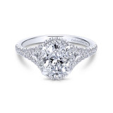 Gabriel & Co. 14k White Gold Entwined Halo Engagement Ring - ER12769O4W44JJ photo