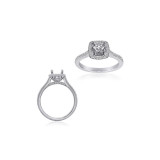 Roman & Jules 14k White Gold Halo Engagement Ring - KR2356W photo