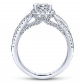 Gabriel & Co. 14k White Gold Entwined Criss Cross Engagement Ring - ER12600S3W44JJ photo 2