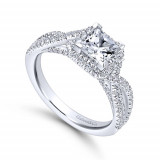 Gabriel & Co. 14k White Gold Entwined Criss Cross Engagement Ring - ER12600S3W44JJ photo 3