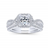 Gabriel & Co. 14k White Gold Entwined Criss Cross Engagement Ring - ER12600S3W44JJ photo 4