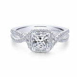 Gabriel & Co. 14k White Gold Entwined Criss Cross Engagement Ring - ER12600S3W44JJ photo