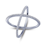 Lafonn Simple Crisscross Ring - R0171CLP05 photo