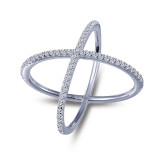 Lafonn Simple Crisscross Ring - R0171CLP05 photo