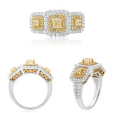 Roman & Jules Two Tone 18k Gold Diamond Ring - FR260WY-18K photo 4