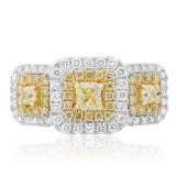 Roman & Jules Two Tone 18k Gold Diamond Ring - FR260WY-18K photo