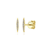 Gabriel & Co. 14k Yellow Gold Kaslique Diamond Stud Earrings - EG13083Y45JJ photo