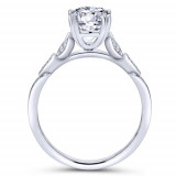 Gabriel & Co. 14k White Gold Victorian Straight Engagement Ring - ER11721R4W44JJ photo 2