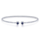 Gabriel & Co. 14k White Gold Bujukan Gemstone & Diamond Bangle Bracelet - BG4122-65W45SA photo