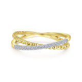 Gabriel & Co. 14k Yellow Gold Bujukan Diamond Ring - LR51463Y45JJ photo