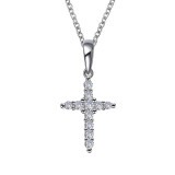 Lafonn 0.33 CTW Cross Pendant Necklace - P0244CLP20 photo