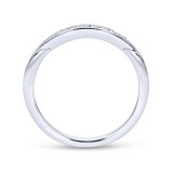 Gabriel & Co. 14k White Gold Contemporary Curved Wedding Band - WB11750R4W44JJ photo 2