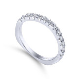 Gabriel & Co. 14k White Gold Contemporary Diamond Wedding Band - WB4020W44JJ photo 3