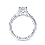 Gabriel & Co. 14k White Gold Contemporary Twisted Engagement Ring - ER11794S3W44JJ photo 2