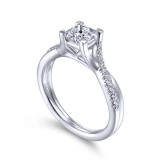 Gabriel & Co. 14k White Gold Contemporary Twisted Engagement Ring - ER11794S3W44JJ photo 3