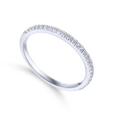 Gabriel & Co. 14k White Gold Contemporary Curved Wedding Band - WB7224W44JJ photo 3