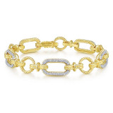 Gabriel & Co. 14k Two Tone Gold Hampton Diamond Tennis Bracelet - TB2498M44JJ photo