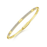 Gabriel & Co. 14k Yellow Gold Demure Diamond Bangle Bracelet - BG4187-65Y45JJ photo 2
