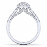 Gabriel & Co. 14k White Gold Entwined Halo Engagement Ring - ER12658C4W44JJ photo 2