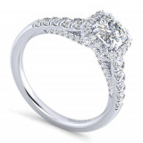 Gabriel & Co. 14k White Gold Entwined Halo Engagement Ring - ER12658C4W44JJ photo 3