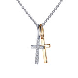 Lafonn Cross Shadow Charm Pendant Necklace - P0217CLT20 photo