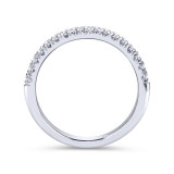 Gabriel & Co. 14k White Gold Contemporary Anniversary Wedding Band - WB10909W44JJ photo 2