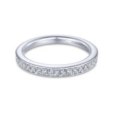 Gabriel & Co. 14k White Gold Contemporary Curved Wedding Band - WB13847R4W44JJ photo