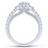 Gabriel & Co. 14k White Gold Entwined 3 Stone Engagement Ring - ER12662S3W44JJ photo 2