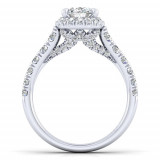 Gabriel & Co. 14k White Gold Entwined Halo Engagement Ring - ER12764O4W44JJ photo 2