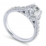 Gabriel & Co. 14k White Gold Entwined Halo Engagement Ring - ER12764O4W44JJ photo 3