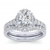 Gabriel & Co. 14k White Gold Entwined Halo Engagement Ring - ER12764O4W44JJ photo 4