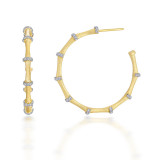 Lafonn Mixed-Color Bamboo Hoop Earrings - E0458CLT00 photo