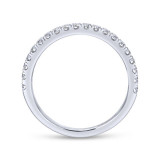 Gabriel & Co. 14k White Gold Contemporary Diamond Wedding Band - WB12647O4W44JJ photo 2