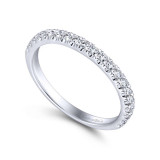 Gabriel & Co. 14k White Gold Contemporary Diamond Wedding Band - WB12647O4W44JJ photo 3