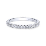 Gabriel & Co. 14k White Gold Contemporary Diamond Wedding Band - WB12647O4W44JJ photo