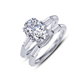 Lafonn Oval Wedding Set - R0329CLP05 photo