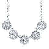 Shy Creation 14k White Gold Diamond Necklace - SC55004004V2 photo