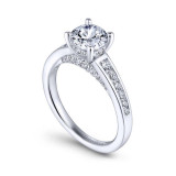 Gabriel & Co. 14k White Gold Contemporary Straight Engagement Ring - ER14400R4W44JJ photo 3
