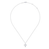 Gabriel & Co. 14k White Gold Faith Diamond Religious Cross Necklace - NK5953W45JJ photo 2